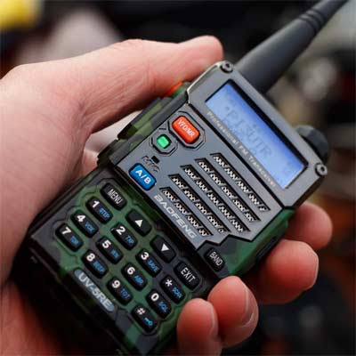 Walkie-Talkie Baofeng UV-5R Doble Banda VHF&UHF Radio Profesional FM Escaner,negro