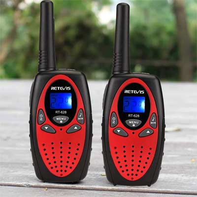 Retevis RT628 Walkie Talkie Nios PMR446 8 Canales 10 Tonos de llamada VOX Bloqueo de Teclado Volumen Ajustable Walkie Talkie Nias Juguete Regalo para Nios (Rojo,1 par)